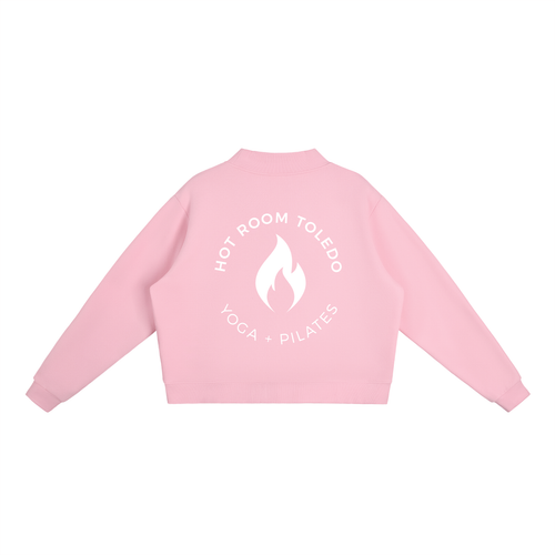 Essential Fleece Mock-Neck Crew Sweatshirt